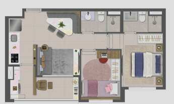 Imagem 4: Golden Life Tatuapé | Construtora Engelux | Construção | 49 metros | 02 dormitórios