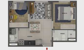 Imagem 4: Alto São Domingos | Construtora Cury | Construção | 34 metros | 02 dormitórios