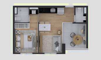 Imagem 4: Absoluto Paraíso | Construtora MF7 | Construção | 37 metros | 01 suíte | varanda