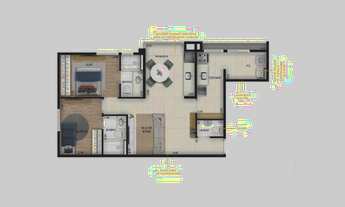 Imagem 4: Locan Lumière | Construtora Locan | Pronto | 64 metros | 02 suítes | lavabo