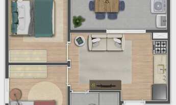 Imagem 4: Mundo Apto Estação Lapa | Construção | 37 metros | 02 dormitórios | com varanda