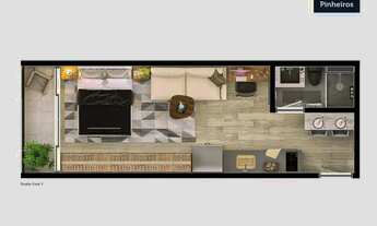 Imagem 4: Place Pinheiros | Construtora Place | Pronto | 30 metros | Studios com varanda