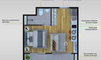 Imagem 5: Metrocasa Estação Lapa | Construção | 25 metros | 01 dormitório com varanda