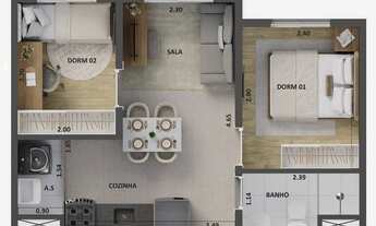 Imagem 6: Cury Cidade Mooca Venezia | Construtora Cury | Construção | 34 metros | 02 dormitórios