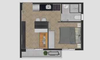 Imagem 4: Flow Perdizes | Construtora MF7 | Pronto | 27 metros | 01 dormitório | com varanda