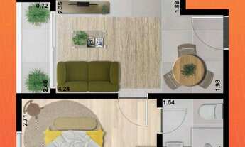 Imagem 5: Max Paulicéia | Construtora Max | Pronto | 32 metros | suíte | com varanda