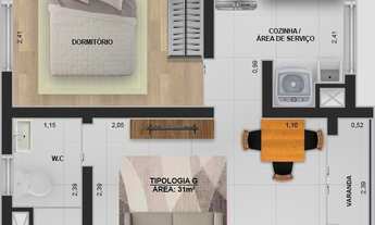 Imagem 6: Evolife Guaianases | Construtora Evolife | Construção | 31 metros | 01 dormitório