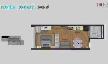 Imagem 4: Tons Frei Caneca | Construtora WDS | Construção | 34 metros | 01 dormitório