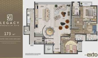 Imagem 4: Legacy Guedala By Exto | Construtora Exto | Construção | 173 metros | 04 dormitórios