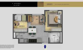 Imagem 4: Arte Santa Marina | Construtora Cury | Construção | 32 metros | 02 dormitórios