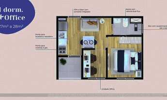 Imagem 4: Metrocasa Penha II | Lançamento | 28 metros | 01 dormitório | office | com varanda