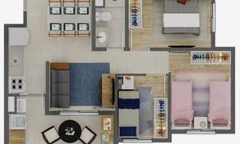 Imagem 4: Selleto São Miguel | Construtora Hoga | Construção | 56 metros | 03 dormitórios