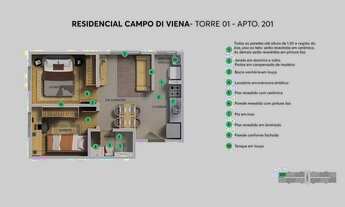 Imagem 7: Residencial Campo Di Viena Construtora MRV 36 metros 02 dormitórios sem varanda