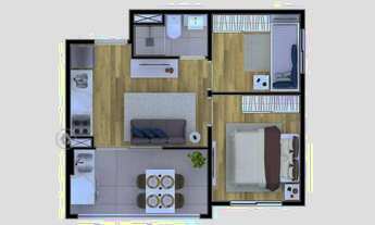 Imagem 4: Metrocasa Vila Ré | Construção | 35 metros | 02 dormitórios | com varanda