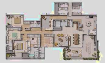 Imagem 5: Baume Itaim Construtora Novonor Construção 277 metros 04 suítes hall privativo