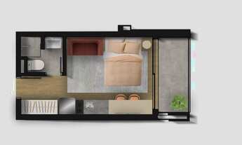 Imagem 4: Stella Marina | Construtora Indepy | Pronto | 24 metros | studios com varanda