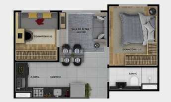 Imagem 4: Viva Parque do Carmo | Constutora Tenda | Construção | 31 metros | 02 dormitórios