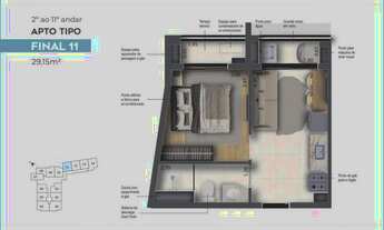 Imagem 4: Feel Saúde | Construtora GNG | Construção | 29 metros | Studios com varanda
