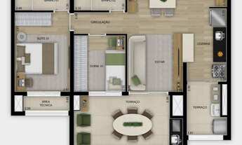 Imagem 4: Walk Belém | Construtora Diálogo | Construção | 74 metros | 02 dormitórios | suíte