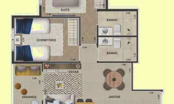 Imagem 5: Videre Presidente Altino Construtora Bacaba Construção 55 metros 02 dormitórios