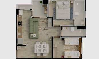 Imagem 4: Sou Pleno Home | Construtora Sousa Araújo | Construção | 54 metros | 02 dormitórios