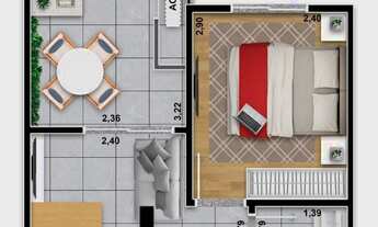 Imagem 4: Yess Tatuapé | Construtora Yess | Construção | 30 metros | 01 dormitório | com varanda