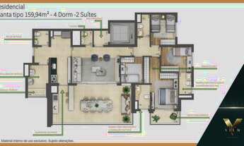 Imagem 4: Green View Residence | Construtora Lavvi | Construção | 160 metros | 04 dormitórios