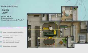 Imagem 6: Maison Diogo Construtora Fibra Construção 123 metros 03 suítes varanda gourmet