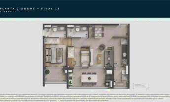 Imagem 4: Go Madre | Construtora Even | Construção | 68 metros | 02 dormitórios | suíte