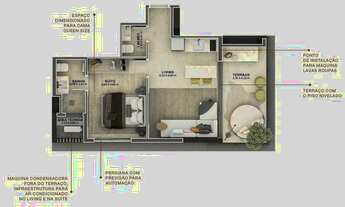 Imagem 4: Walk Paulista Construtora New Properties Construção 44 metros 01 suíte lavabo