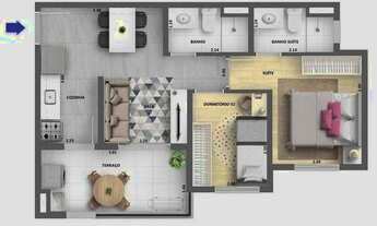 Imagem 4: Dez Belenzinho | Construtora Cury | Construção | 44 metros | 02 dormitórios | suíte