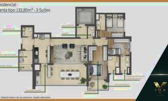 Imagem 4: Green View Residence | Construtora Lavvi | Construção | 132 metros | 03 suítes