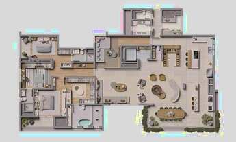 Imagem 4: Baume Itaim Construtora Novonor Construção 277 metros 04 suítes hall privativo