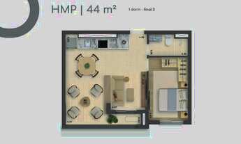 Imagem 5: Pleno Urban | Construtora Caucaso | Lançamento | 44 metros | 02 dormitórios