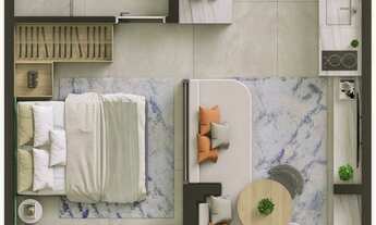 Imagem 5: Look Berrini Construtora Migras Construção 27 metros 01 dormitório com varanda