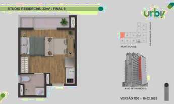 Imagem 6: Urby Paulista | Construtora One | Construção | 22 metros | Studios com varanda