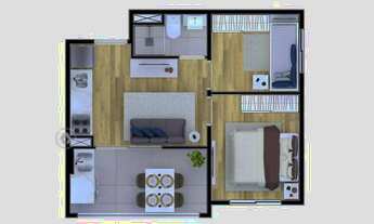 Imagem 4: Metrocasa Avenida Itaquera | Construção| 35 metros | 02 dormitórios | com varanda