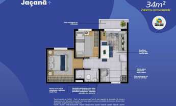 Imagem 6: Plano & Jaçanã | Lançamento | 35 metros | 02 dormitórios | com varanda