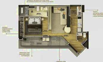 Imagem 4: Walk Paulista Construtora New Properties Construção 53 metros 01 suíte lavabo