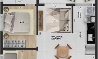 Imagem 4: Impetus Vila Ema Construtora Yonder Lançamento 51 metros 02 dormitórios suíte
