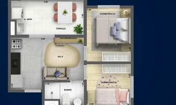 Imagem 4: Astro Santa Marina | Construtora Cury | Lançamento | 38 metros | 02 dormitórios