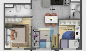 Imagem 4: Dez Belenzinho | Construtora Cury | Construção | 37 metros | 02 dormitórios