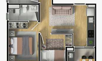 Imagem 4: My Id Guilhermina Construtora Ideale Construção 43 metros 02 dormitórios suíte