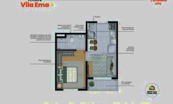 Imagem 5: Plano & Vila Ema | Construção | 27 metros | 01 suíte | com varanda