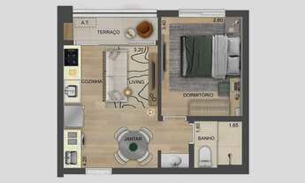 Imagem 5: Soul Of Madalena | Construtora Exto | Construçao | 35 metros | 01 dormitório