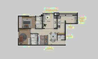 Imagem 5: Locan Lumière | Construtora Locan | Pronto | 64 metros | 02 suítes | lavabo