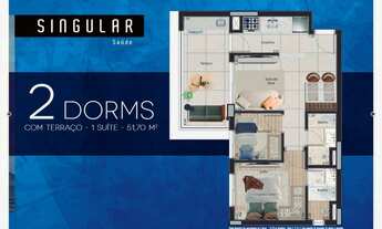 Imagem 4: Singular Saúde Construtora Contracta Construção 51 metros 02 dormitórios suíte