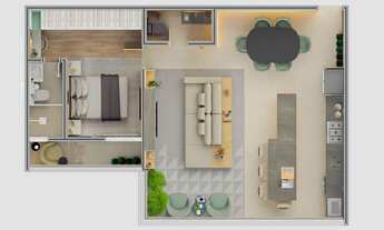 Imagem 4: Aya Ribeirão Pires Home Resort Construtora MBrasil Construção 70 metros 01 suíte