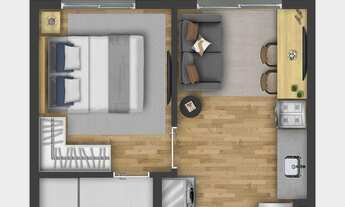 Imagem 4: Vibra Estação Adolfo Pinheiro | Construtora Vibra | Studios | 27 metros | com varanda