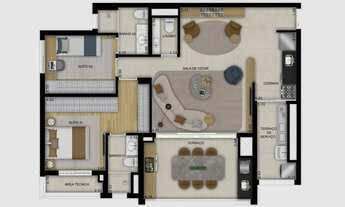 Imagem 4: Vitrine Tatuapé Construtora Diálogo Construção 92 metros 03 dormitórios suíte